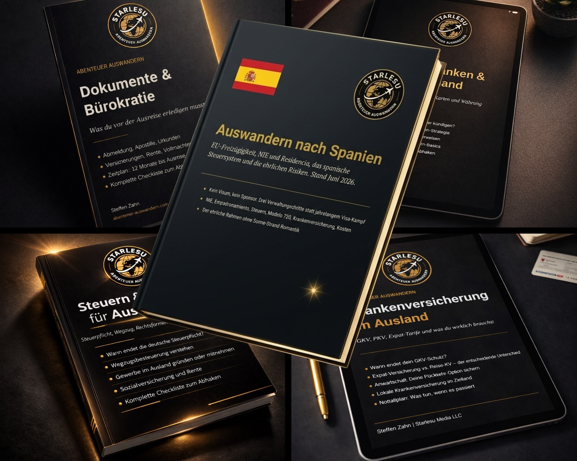 Spanien Komplett-Paket: T1–T4 + Spanien Guide
